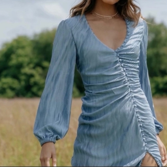 KITTENISH button down long sleeve dress - Picture 1 of 4